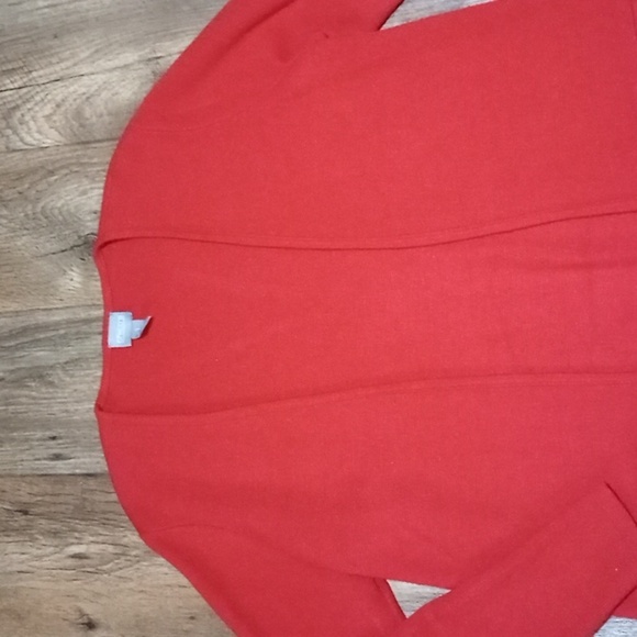 Chicos red open front cardigan - Picture 1 of 5